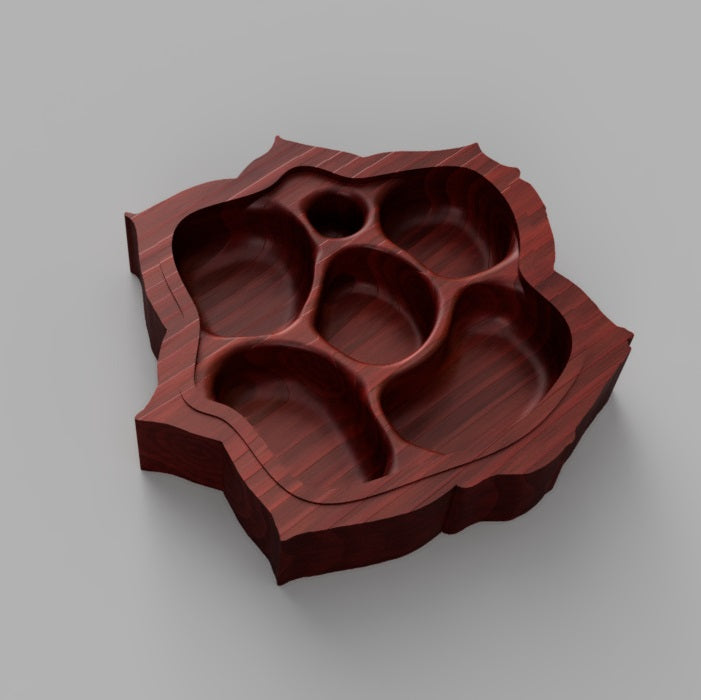 Rose Jewelry Box - 18 Ounce Padauk Wood