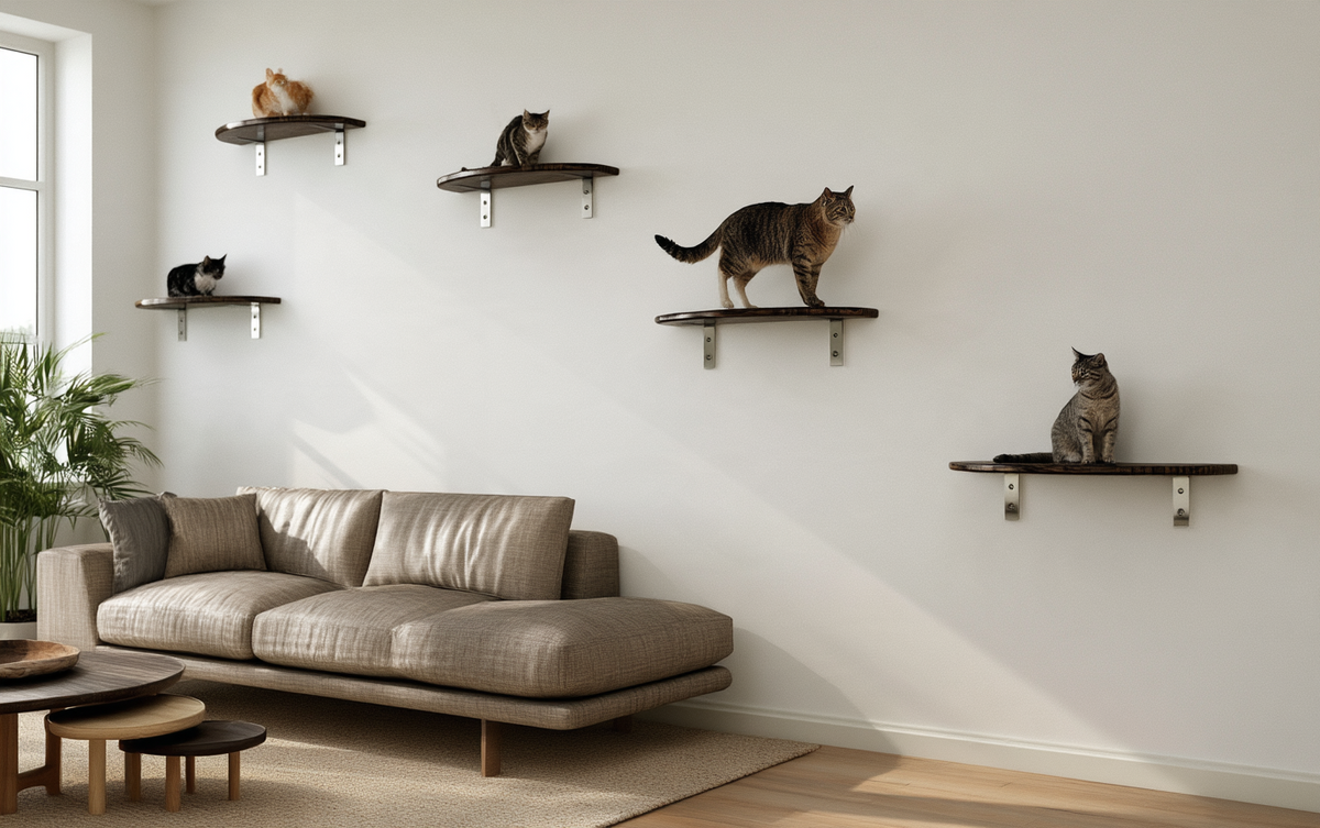 Cat Shelf — Hardwood Wall Perch